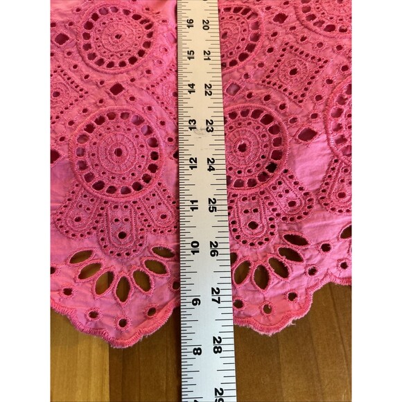 Talbots Woman’s Tunic Top. 2XL. Lined. Cotton. Pink. Lace. Ruffle - Picture 8 of 10